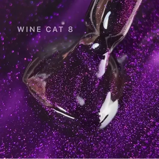 Гель-лак кошаче око, 10 мл №08 Wine Cat Gel Polish SAGA Professional