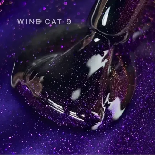 Гель-лак кошаче око, 10 мл №09 Wine Cat Gel Polish SAGA Professional