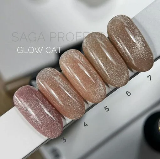 Гель-лак котяче око, 10 мл №05 Glow Cat Gel Polish SAGA Professional