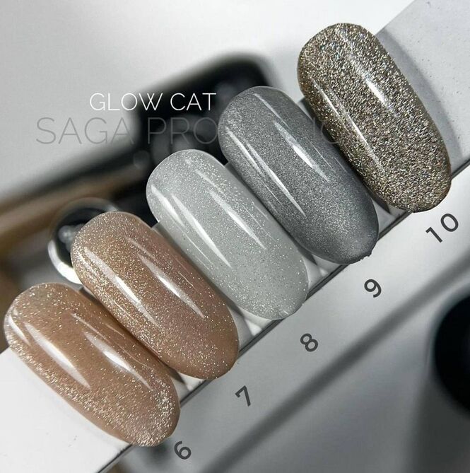 Гель-лак котяче око, 09 мл №07 Glow Cat Gel Polish SAGA Professional