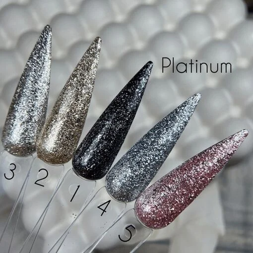Гель-фарба з поталлю, 5 мл Колір: Холодний стрібний, металік №04 Platinum Gel SAGA Prpfessional