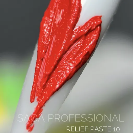 Паста рельєфна, 5 мл  №10 Колір: червоний Relief paste SAGA Professional
