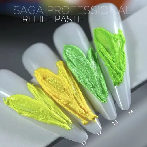 Паста рельєфна, 5 мл  №11 Колір: жовтий неон Relief paste SAGA Professional