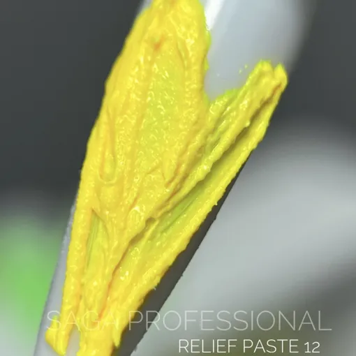 Паста рельєфна, 5 мл  №12 Колір: жовтий Relief paste SAGA Professional