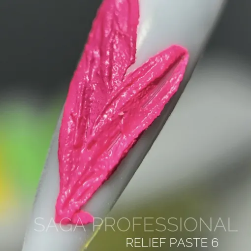Паста рельєфна, 5 мл  №06 Колір: світло-рожевий неон Relief paste SAGA Professional