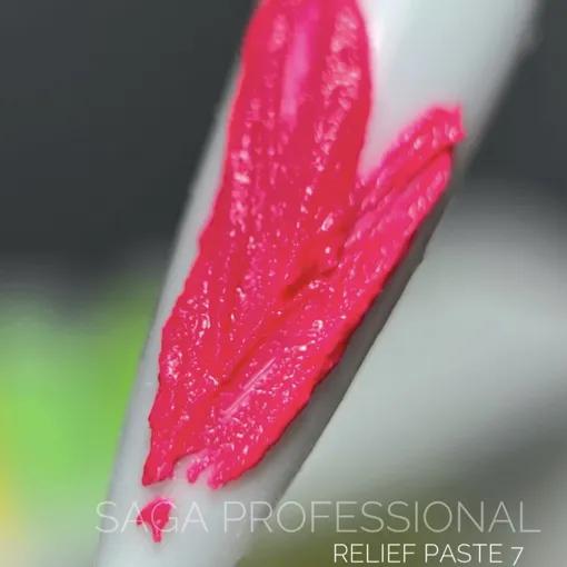 Паста рельєфна, 5 мл  №07 Колір: рожевий неон Relief paste SAGA Professional