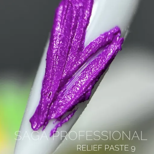 Паста рельєфна, 5 мл  №09 Колір: фіолетовий неон Relief paste SAGA Professional