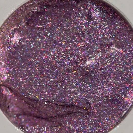 Гель паста рельєфна з блискітками, 5 мл №01 Колір: бузковий / аврора Scasles paste SAGA Professional