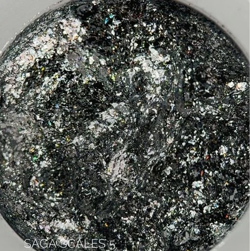 Гель паста рельєфна з блискітками, 5 мл №05 Колір: срібний Scasles paste SAGA Professional