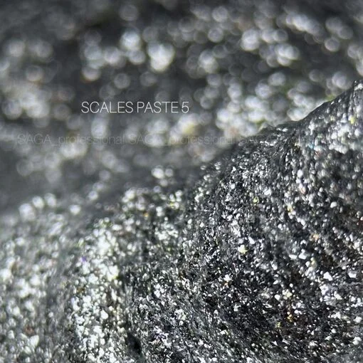 Гель паста рельєфна з блискітками, 5 мл №05 Колір: срібний Scasles paste SAGA Professional