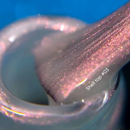 Топ перлинний з рожевою втиркою, без липкого шару, 10 мл №03 Shell Top NAILSOFTHEDAY