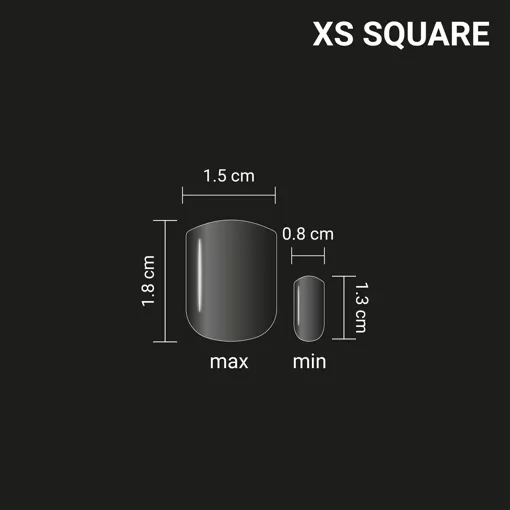 ADORE SPLETNICA Funky Gel Nail Tips 240pcs &quot;XS SQUARE&quot;  Гелеві тіпси XS Квадрат