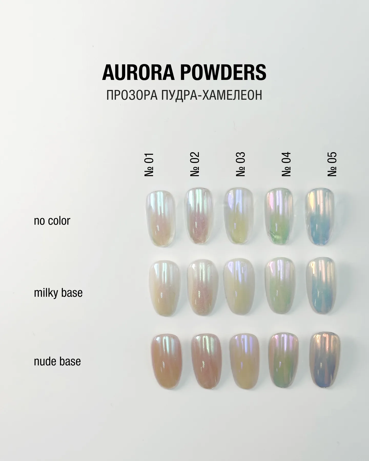 Втирка-хамелеон для нігтів, 0,5г №05 Aurora Powder ADORE
