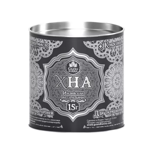 Хна для біотату та брів, колір: Графіт, 15 г Grand Henna