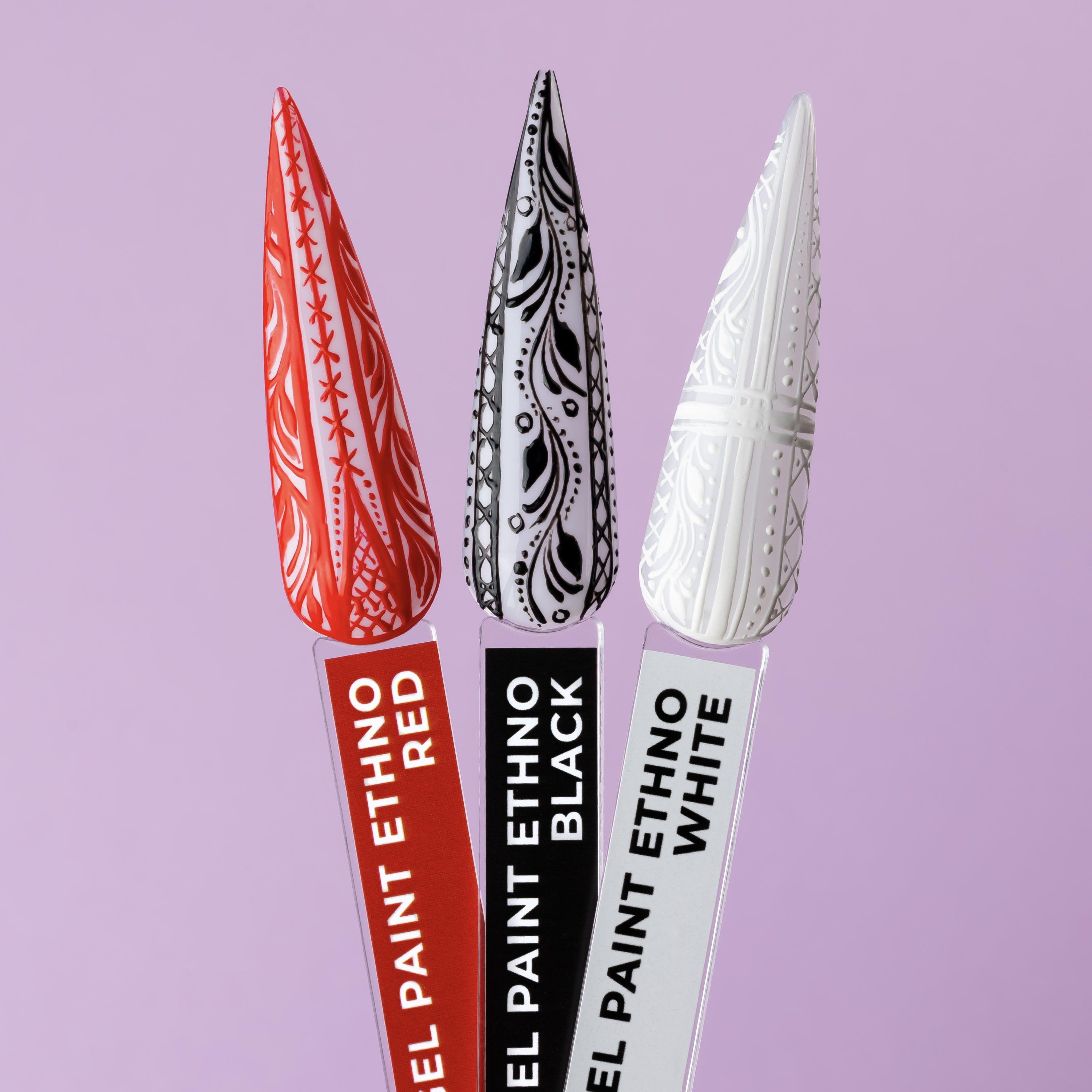 палiтра гель фарб DNKa Gel Paint Ethno black red white