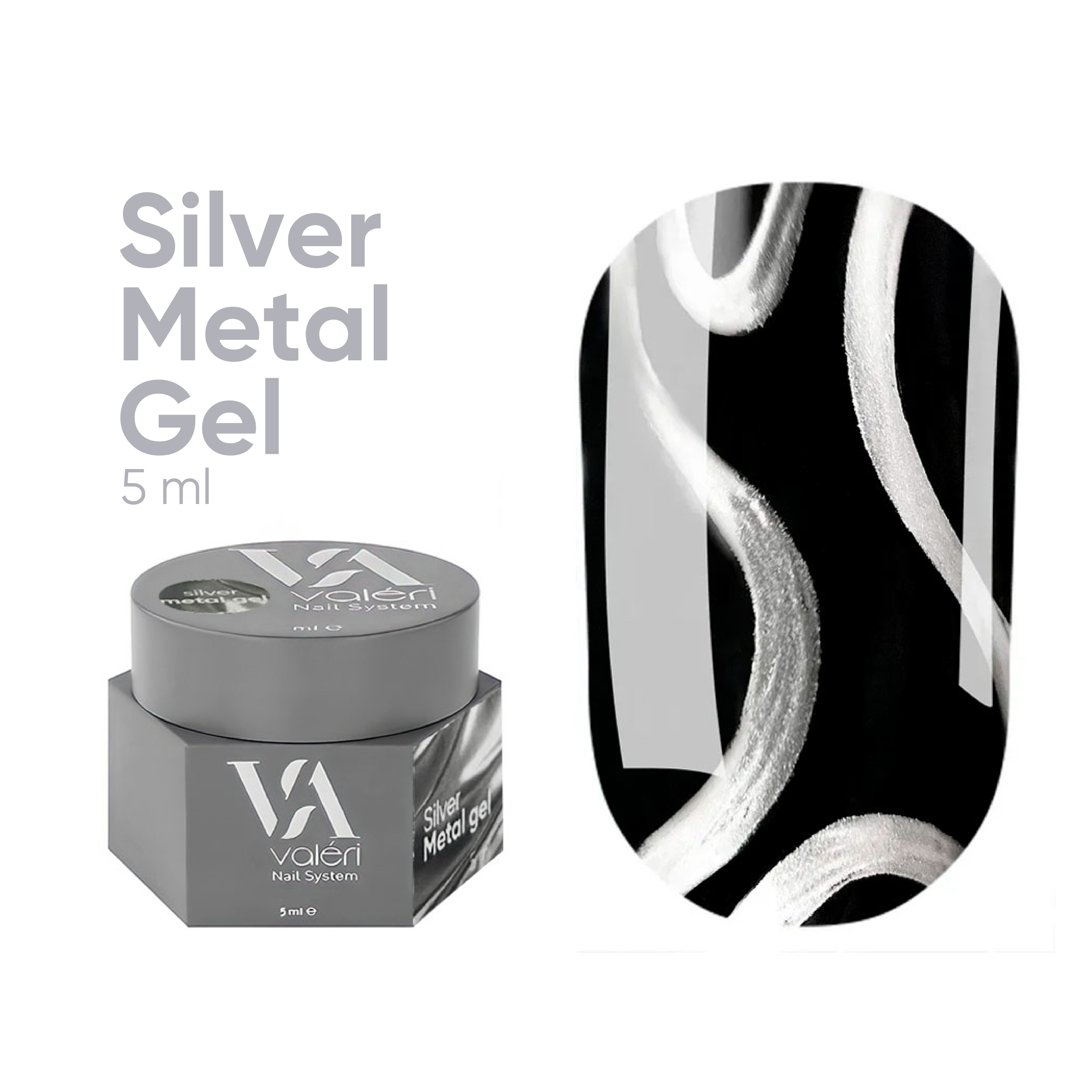 Metal Gel Paint Valeri Silver